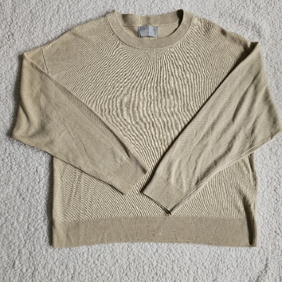 Modern Citizen Sweaters - MODERN CITIZEN KNIT CREWNECK TOP SWEATER WOMENS L LARGE TAN